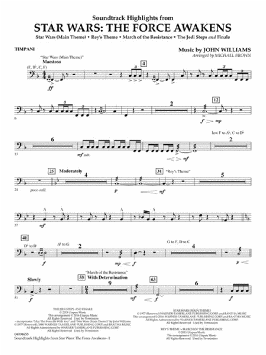 Soundtrack Highlights from Star Wars: The Force Awakens Concert Band scores gallery preview page 11