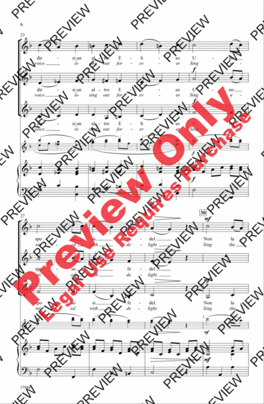 Torna, O Bella Torna, O Bella Women's Choir scores gallery preview page 6