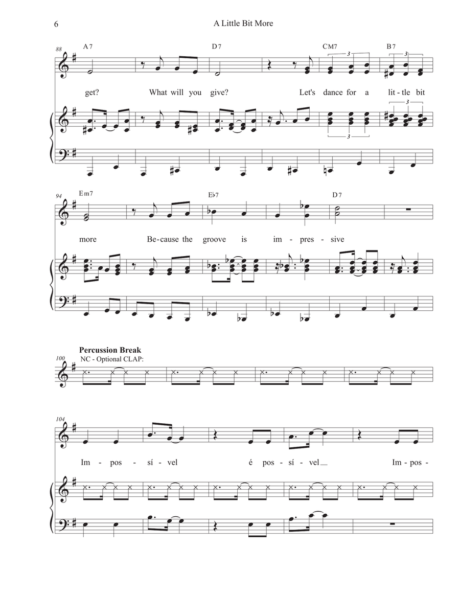 A Little Bit More Piano, Vocal scores gallery preview page 6