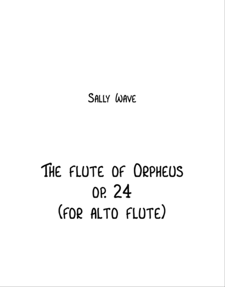The Flute of Orpheus (for Alto flute) op.24