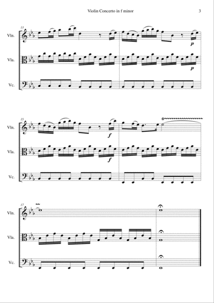 The Four Seasons - Winter 2nd Movement String Trio scores gallery preview page 3