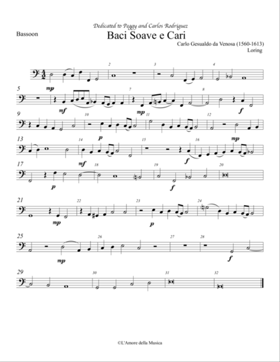 Baci Soave e Cari Woodwind Quintet scores gallery preview page 1
