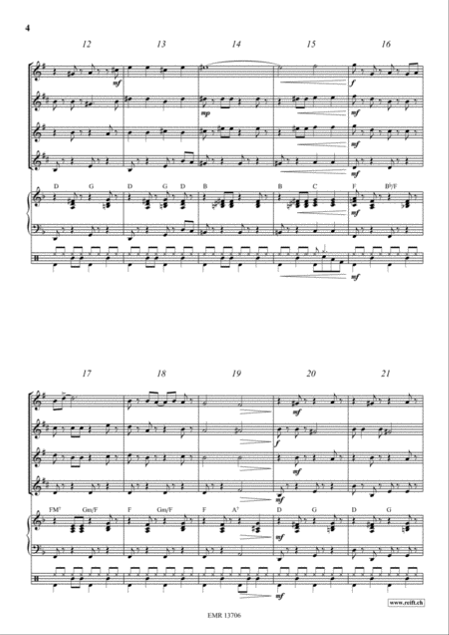 I Got Plenty O' Nuttin' Saxophone Quartet scores gallery preview page 4