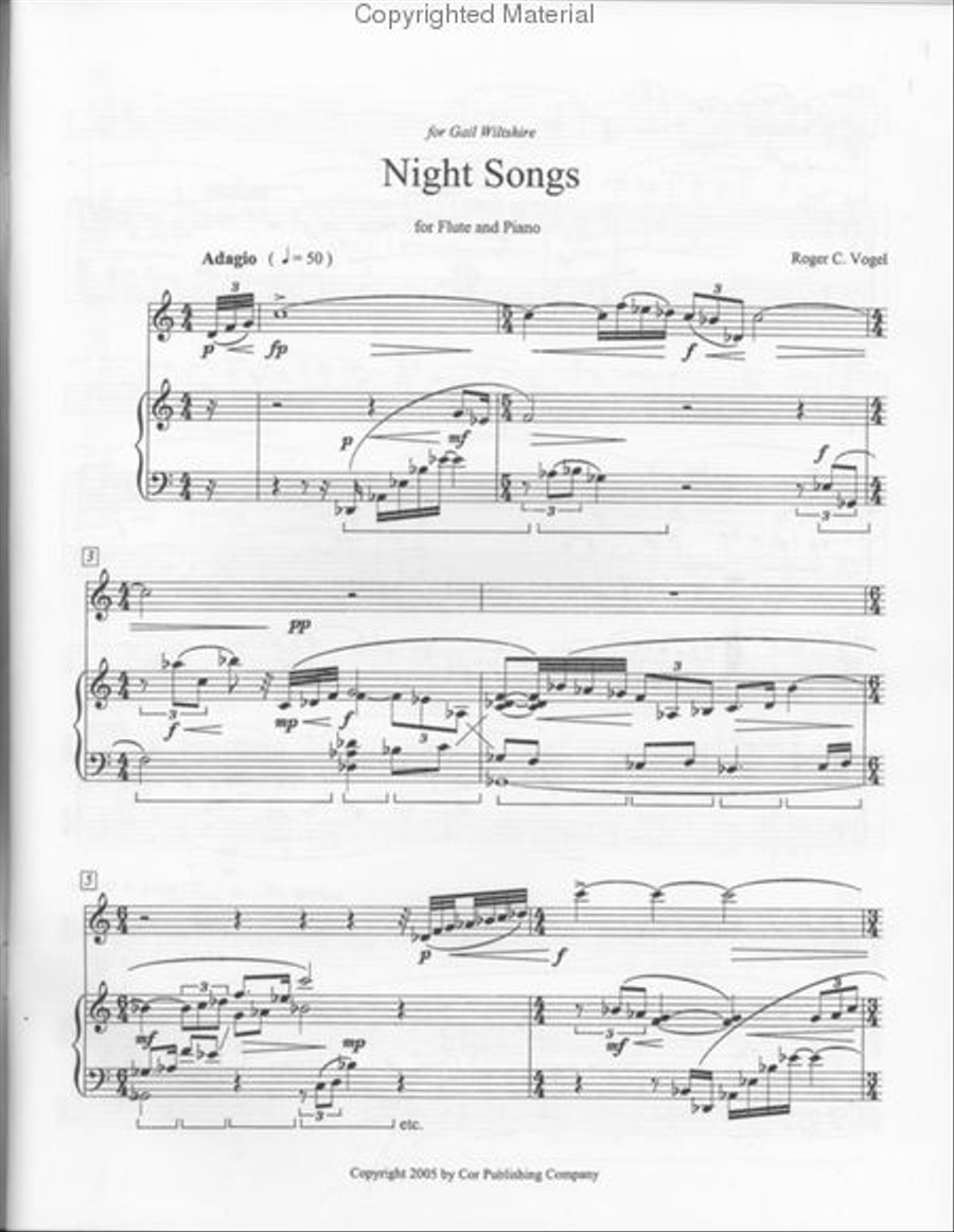 Night Songs Flute Solo scores gallery preview page 2