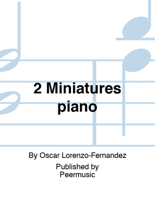 Book cover for 2 Miniatures piano