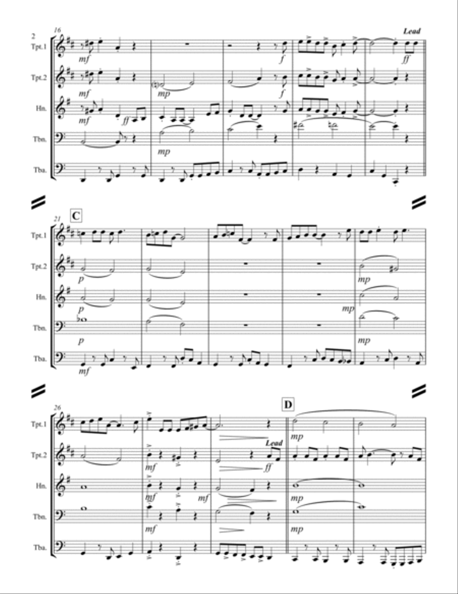 A Marshmallow World Brass Ensemble scores gallery preview page 3