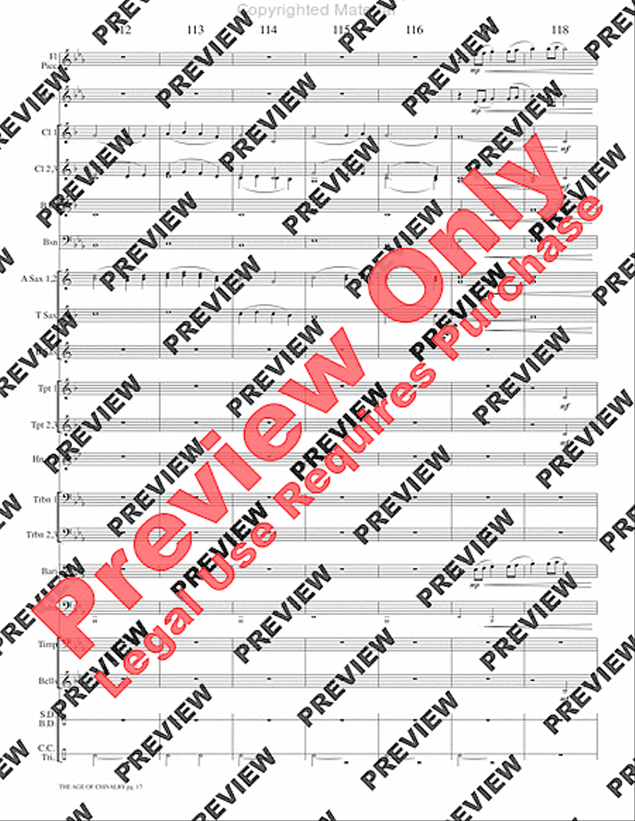 The Age of Chivalry Concert Band scores gallery preview page 20
