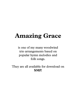 Book cover for Amazing Grace, for Woodwind Trio