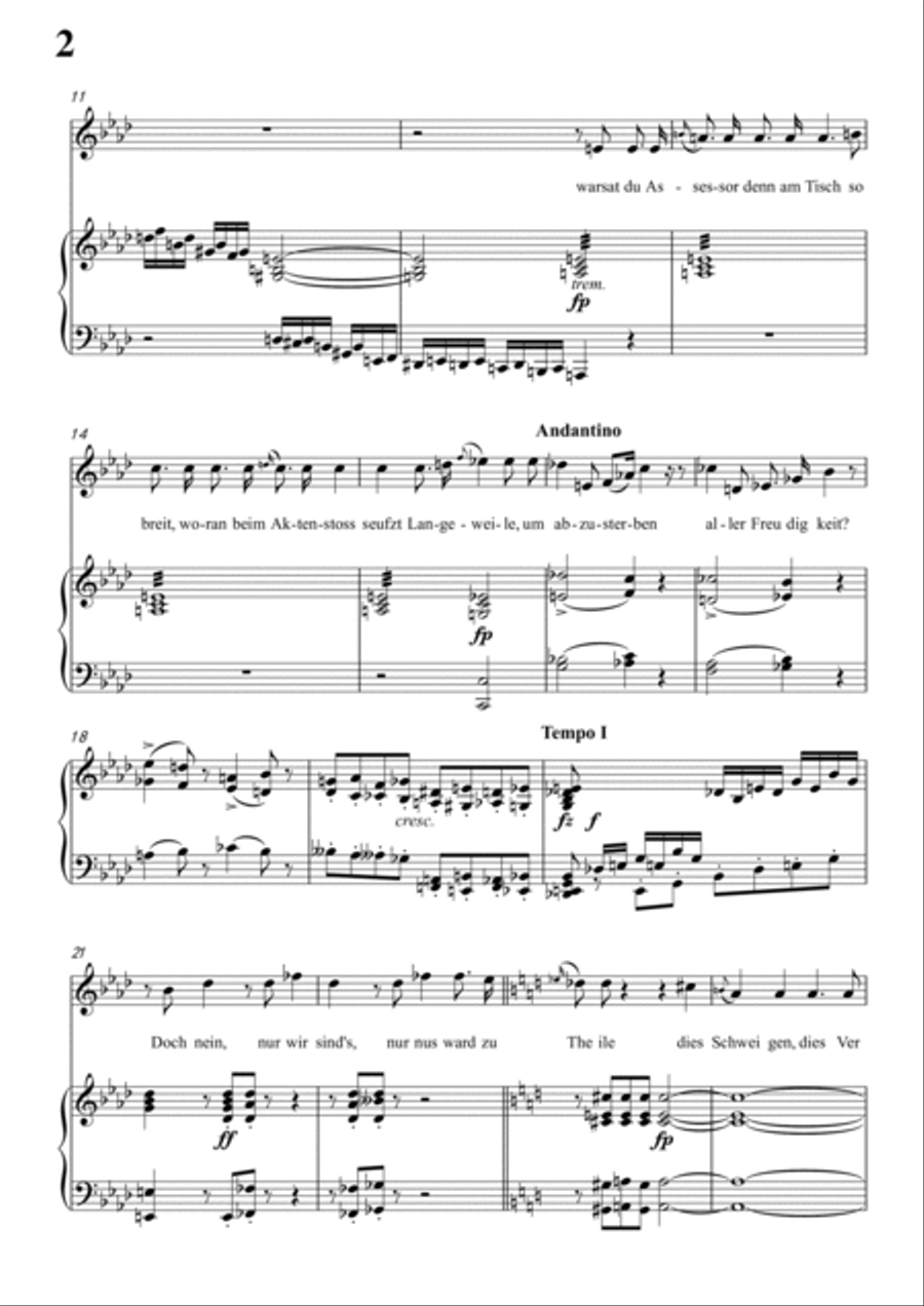 Schubert-Epistel(Herrn Joseph Spaun) in f minor,D.749,for Vocal and Piano Voice scores gallery preview page 3