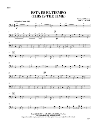 Esta Es el Tiempo (This Is the Time): String Bass