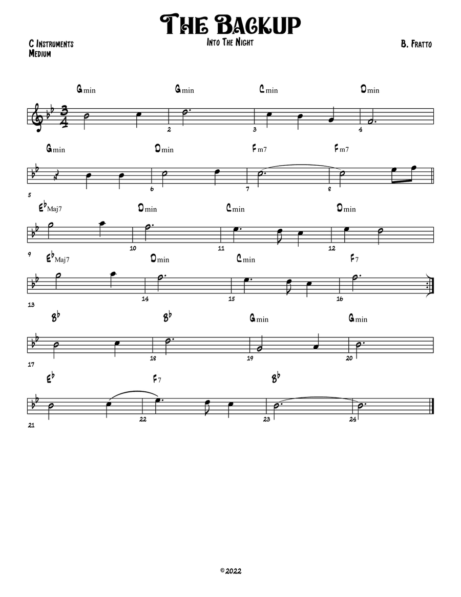 The Backup The Backup Piano scores gallery preview page 2