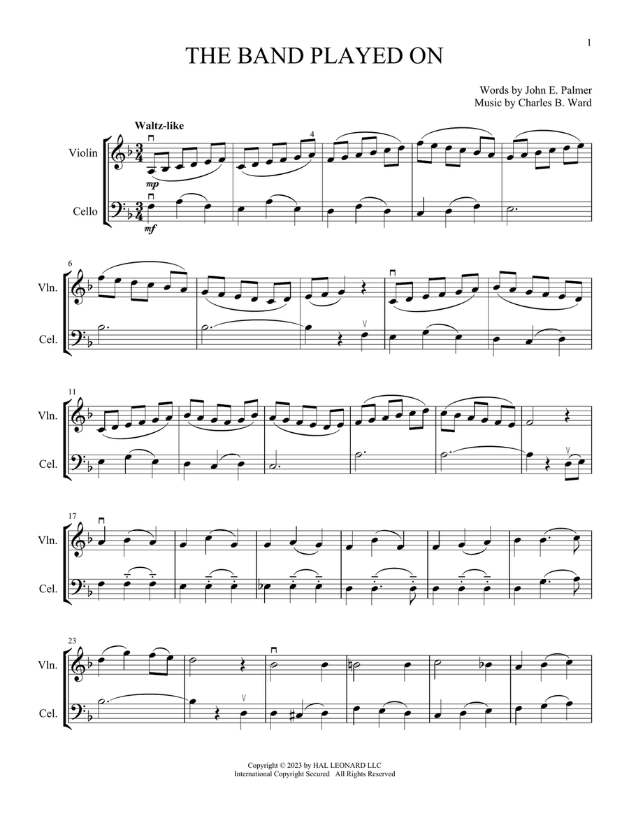 The Band Played On (arr. Michelle Hynson)