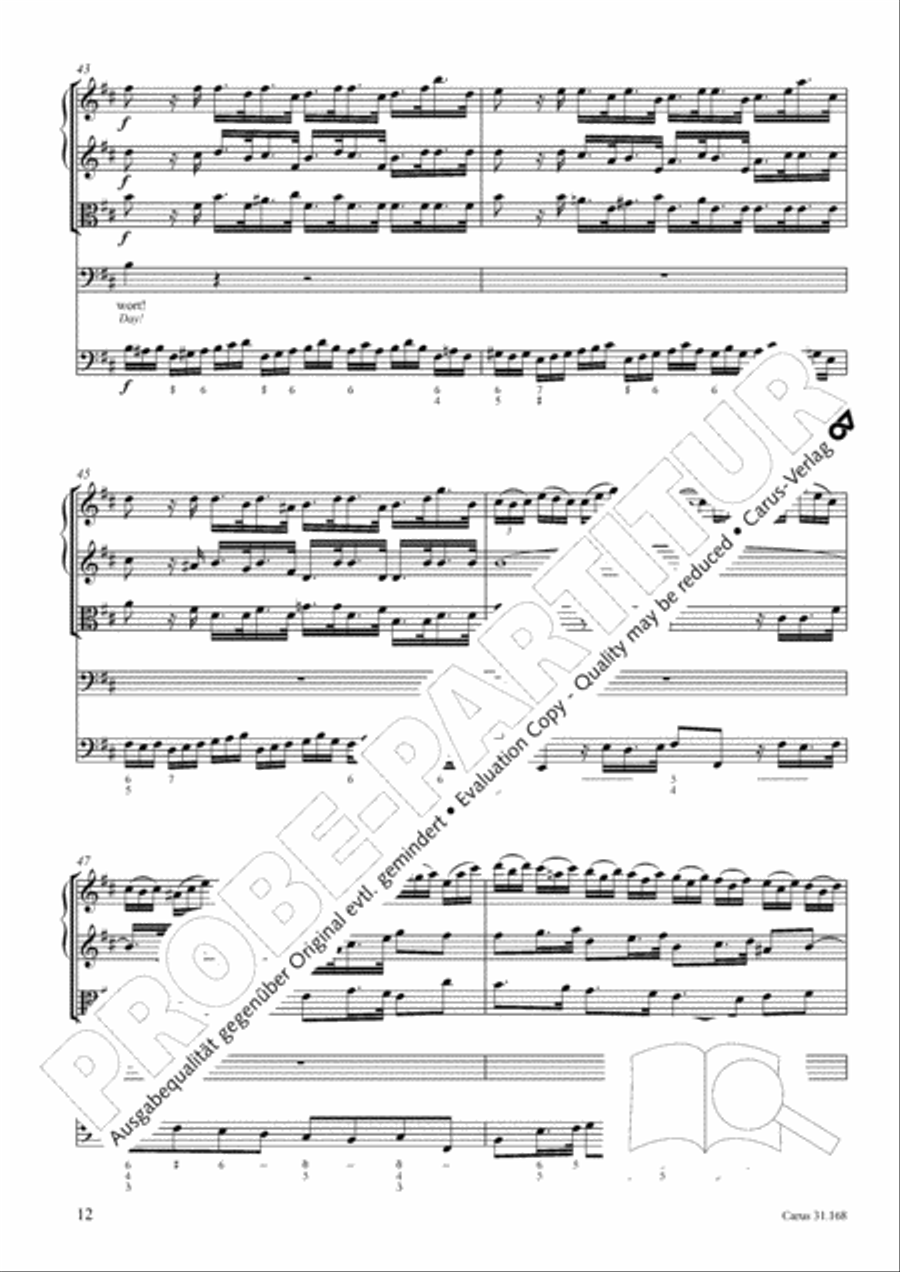 Day of reck'ning! Judgment day (Tue Rechnung! Donnerwort) 4-Part scores gallery preview page 13