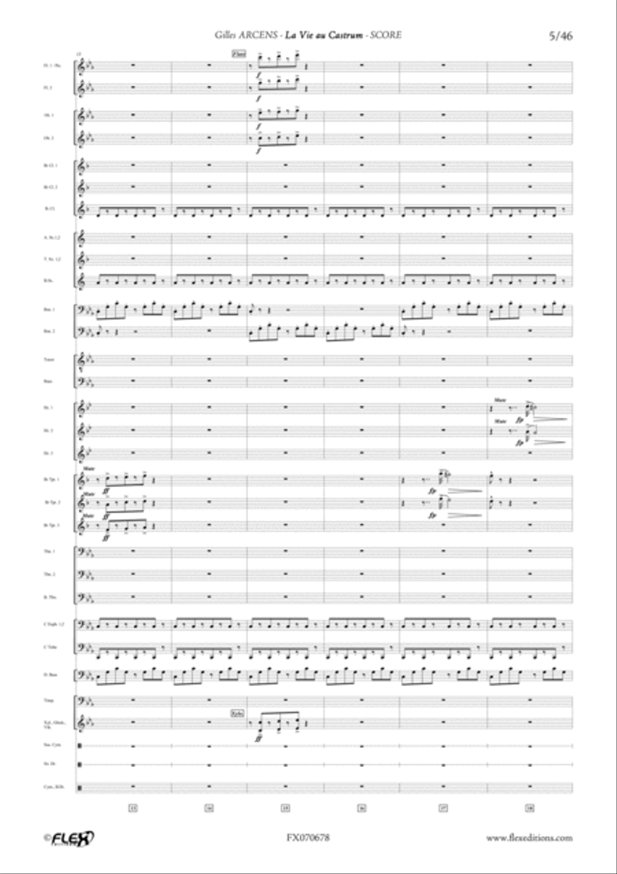 1244 - 5 - La Vie au Castrum Men's Choir scores gallery preview page 5
