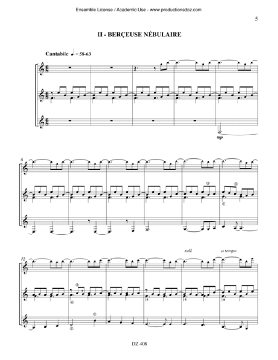 Soupirs d'espace Guitar Ensemble scores gallery preview page 5