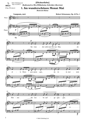 Im wunderschonen Monat Mai, Op. 48 No. 1 (<br>B minor)