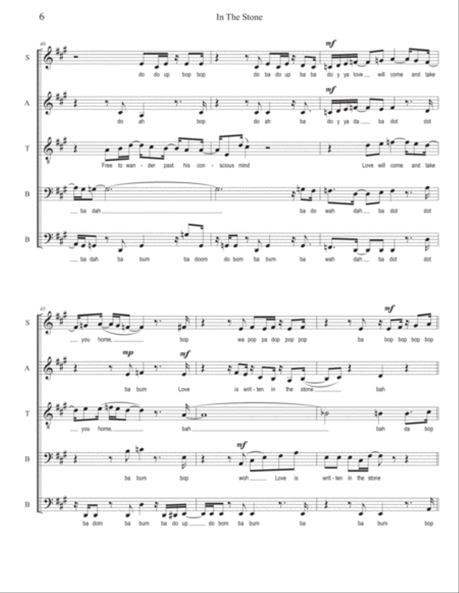 In The Stone Divisi scores gallery preview page 6
