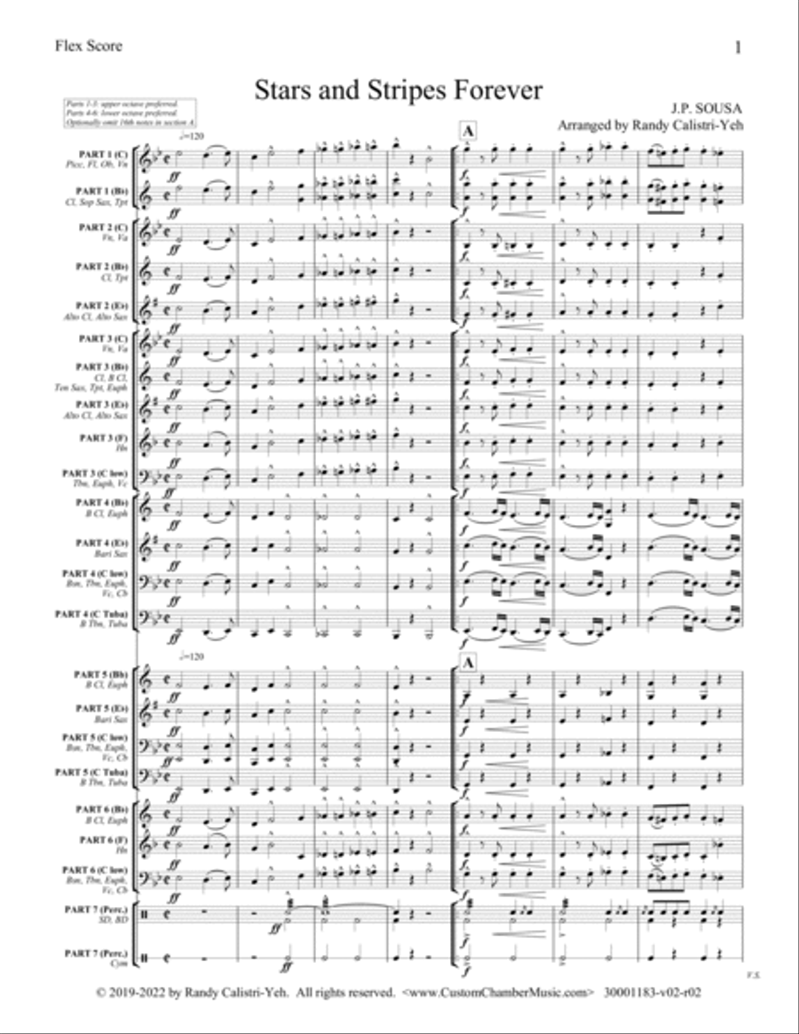 Sousa Stars and Stripes Forever (Flexible Band) Concert Band scores gallery preview page 4