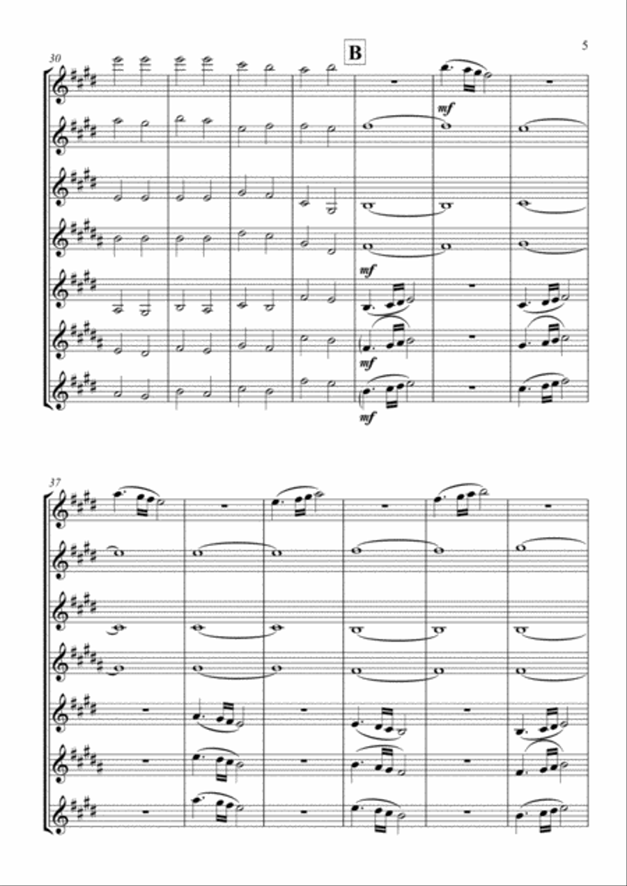 Ruach (Air in Motion) for Clarinet Choir Clarinet Choir scores gallery preview page 5