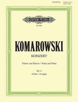 Book cover for Violin Concerto No. 2 in A (Edition for Violin and Piano)