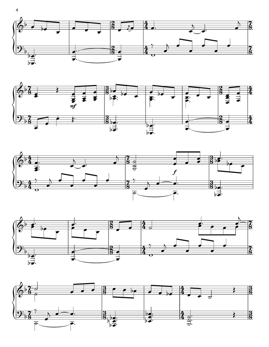 Here Comes The Sun Piano Solo scores gallery preview page 4