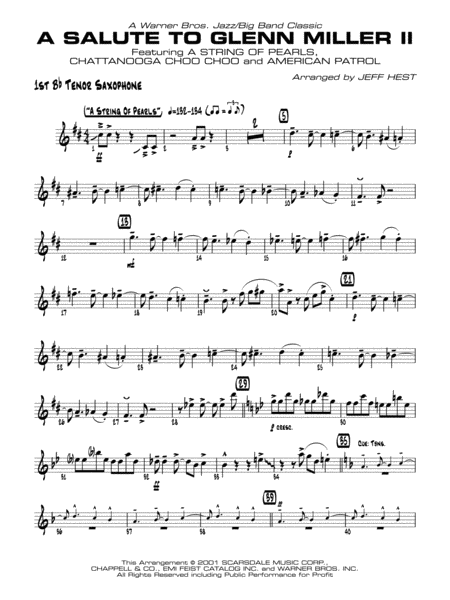 A Salute to Glenn Miller II: B-flat Tenor Saxophone