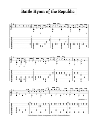 Battle Hymn of the Republic (For Fingerstyle Guitar Tuned CGDGAD)