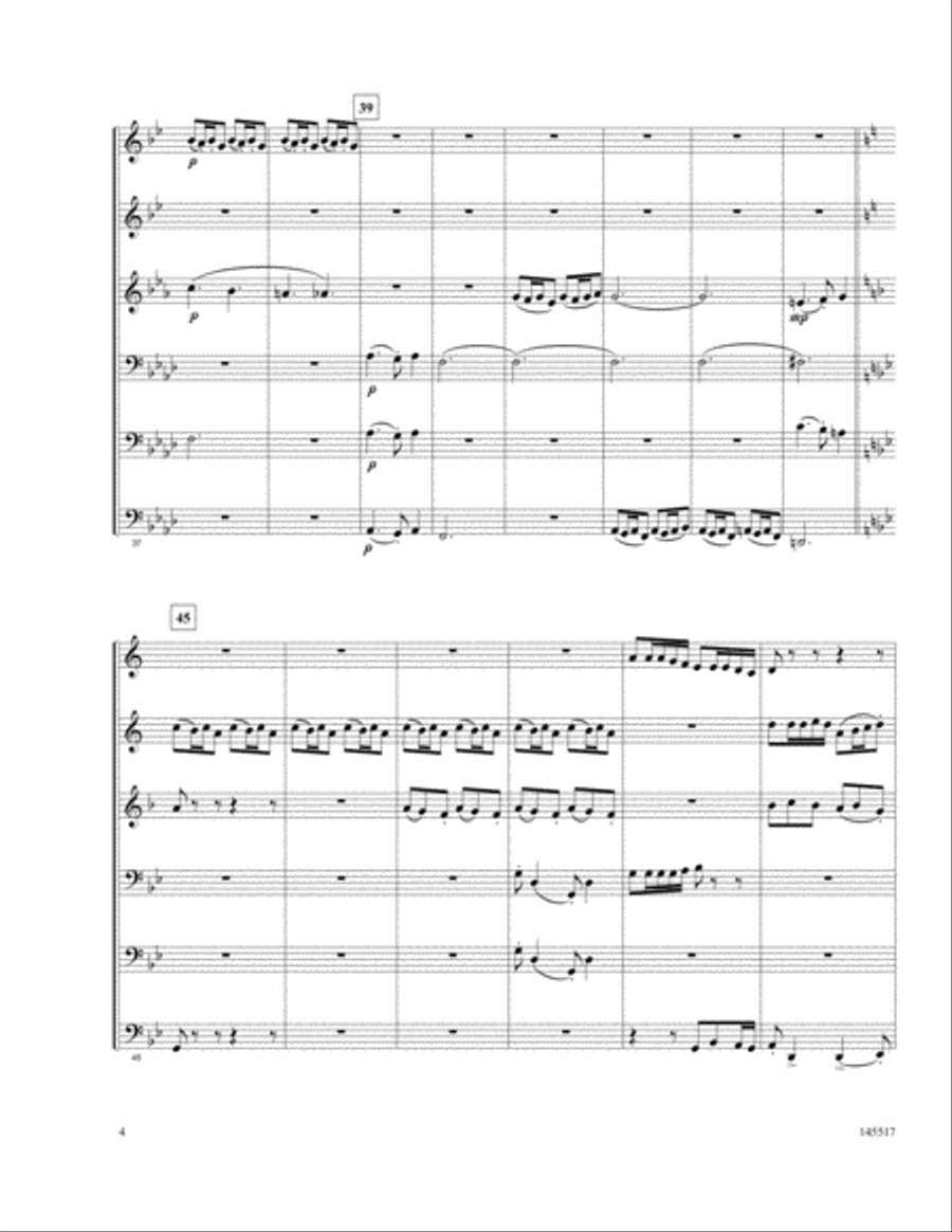 Carol Of The Bells Brass Quintet scores gallery preview page 4