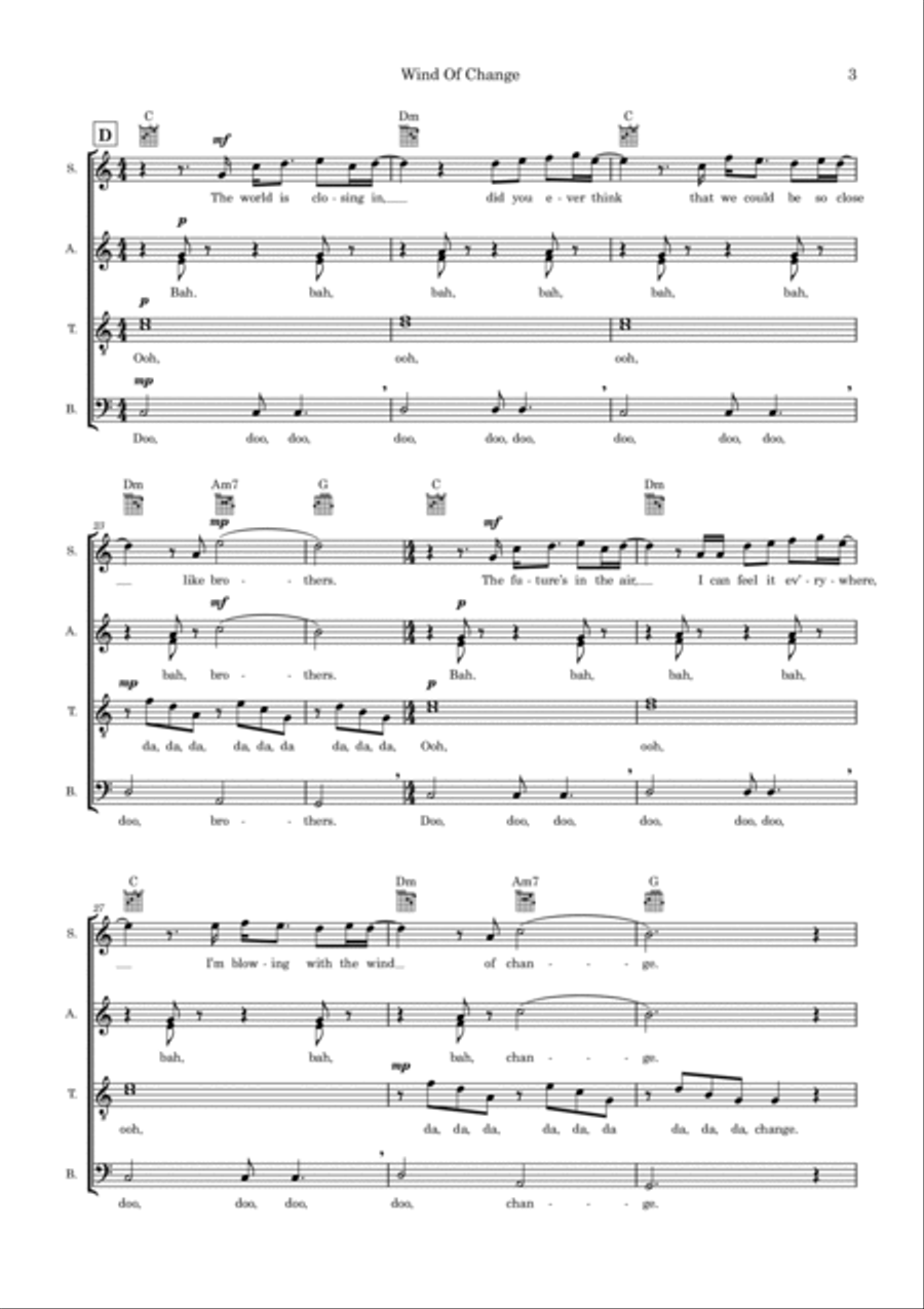 Wind Of Change 4-Part scores gallery preview page 3