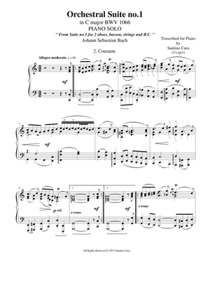 Orchestral Suite no.1 in C major BWV 1066, II. Courante - Piano solo