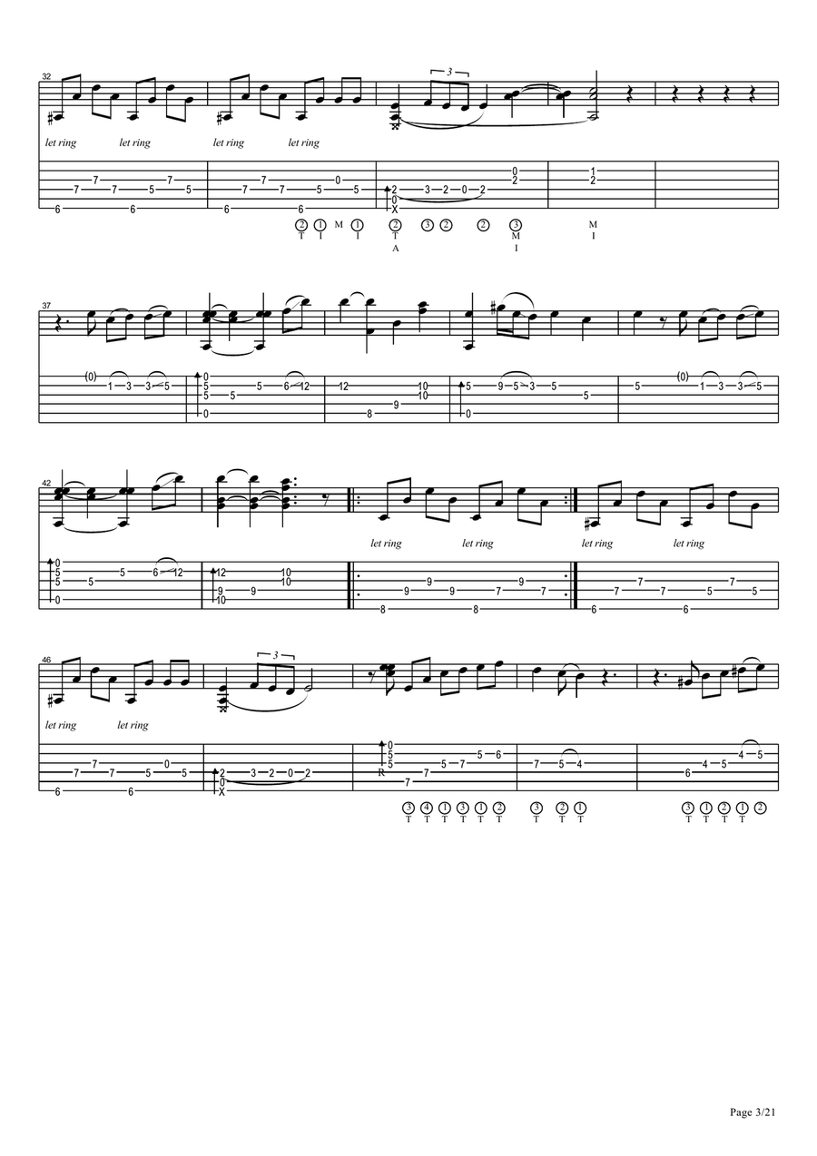 Vicente Amigo - Un Momento En El Sonido - 6 - Silia Y El Tiempo Acoustic Guitar scores gallery preview page 3