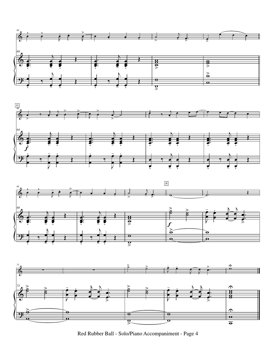 Red Rubber Ball Piano scores gallery preview page 6
