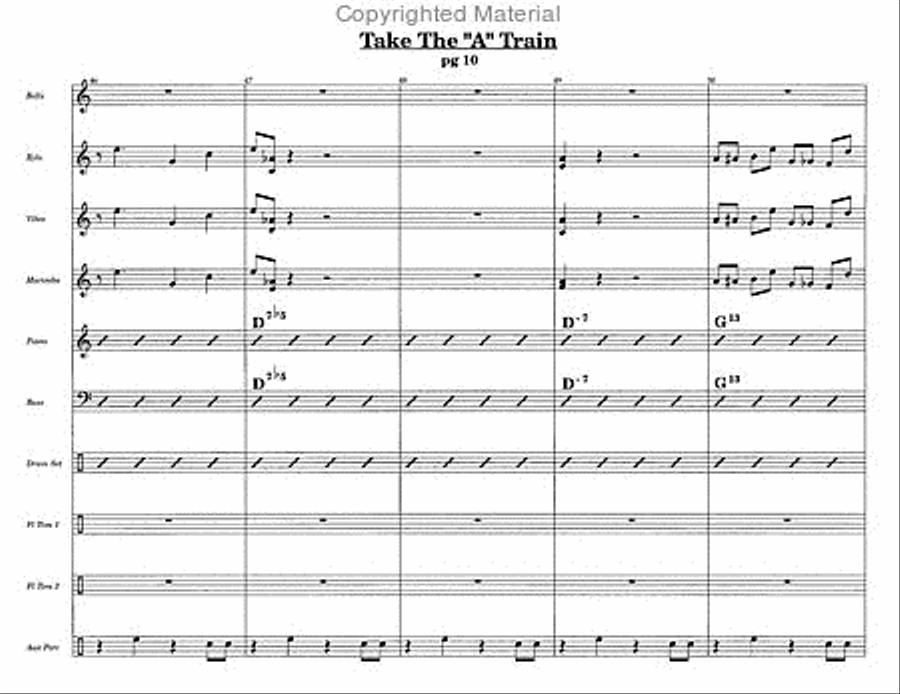 Take The A Train Percussion Ensemble scores gallery preview page 5