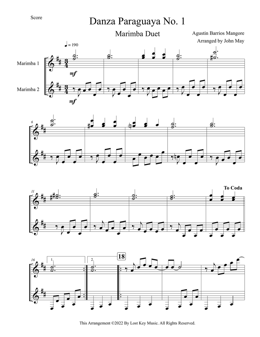Danza Paraguaya No. 1 Danza Paraguaya No. 1 Chamber Music scores gallery preview page 4