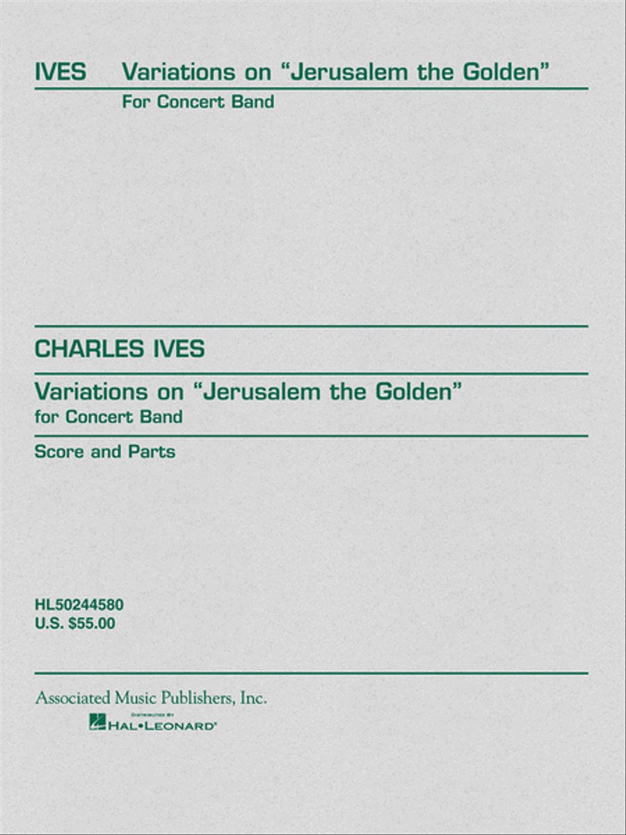 Variations on “Jerusalem the Golden” Concert Band scores gallery preview page 1