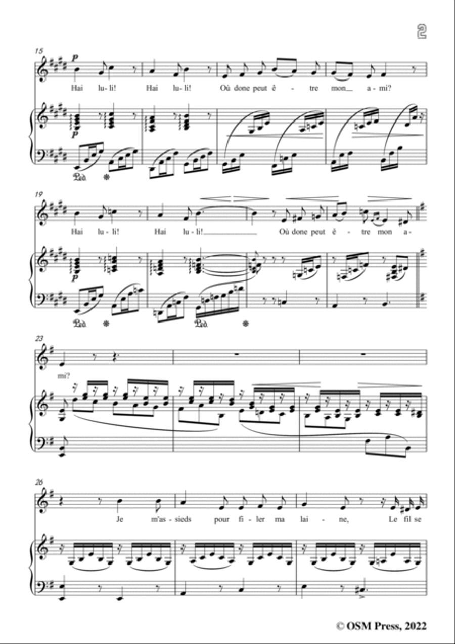 Pauline Viardot-Hai Luli!,VWV 1106,in e minor,from '6 Mélodies et une havanaise' Voice scores gallery preview page 3