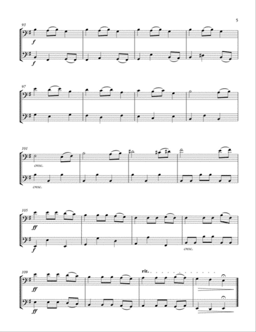 Carol Of The Bells Cello Duet String Duet scores gallery preview page 5