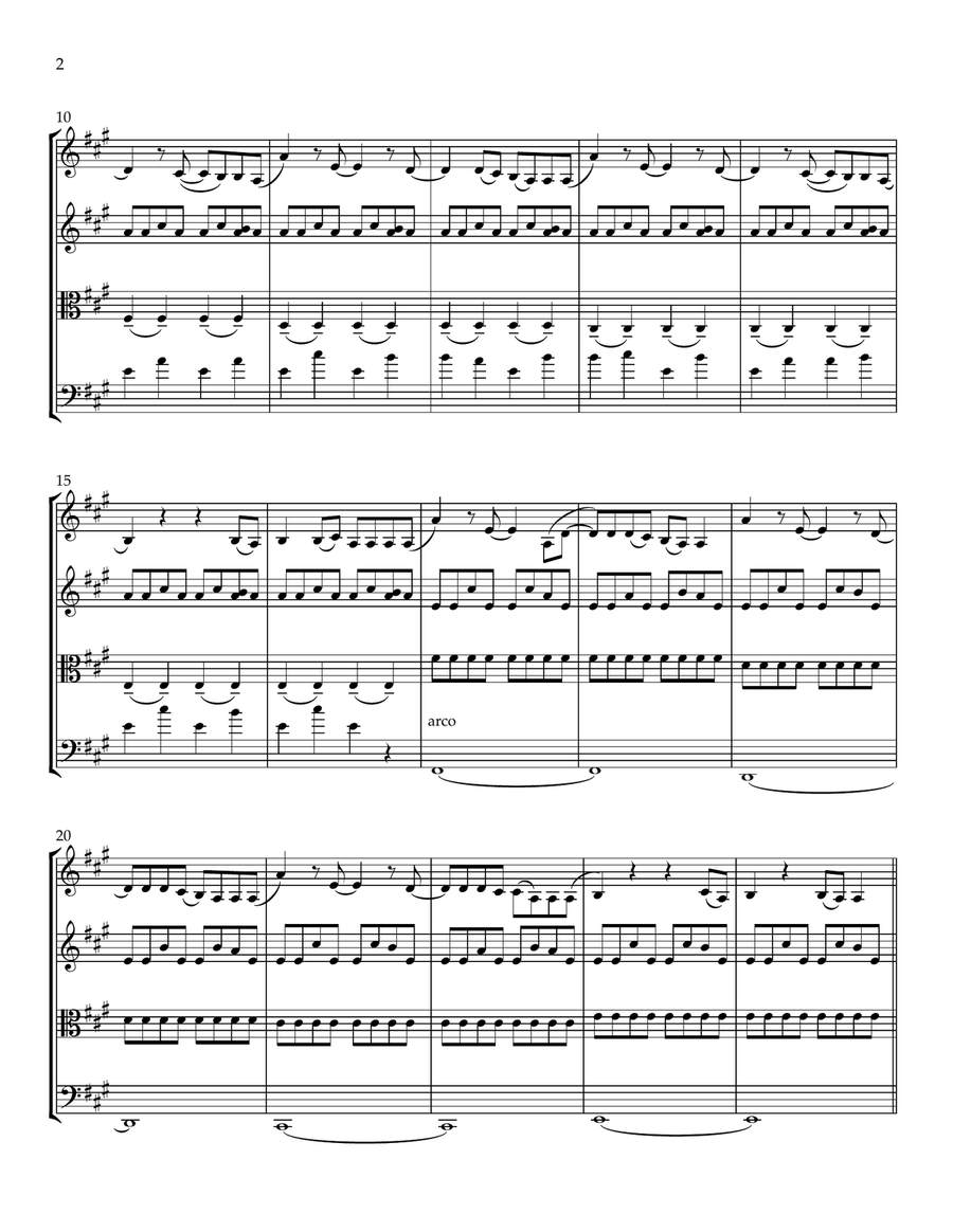 Snow On The Beach String Quartet scores gallery preview page 3