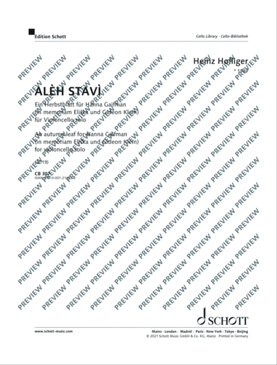 ALÈH STAVì Cello Solo scores gallery preview page 2