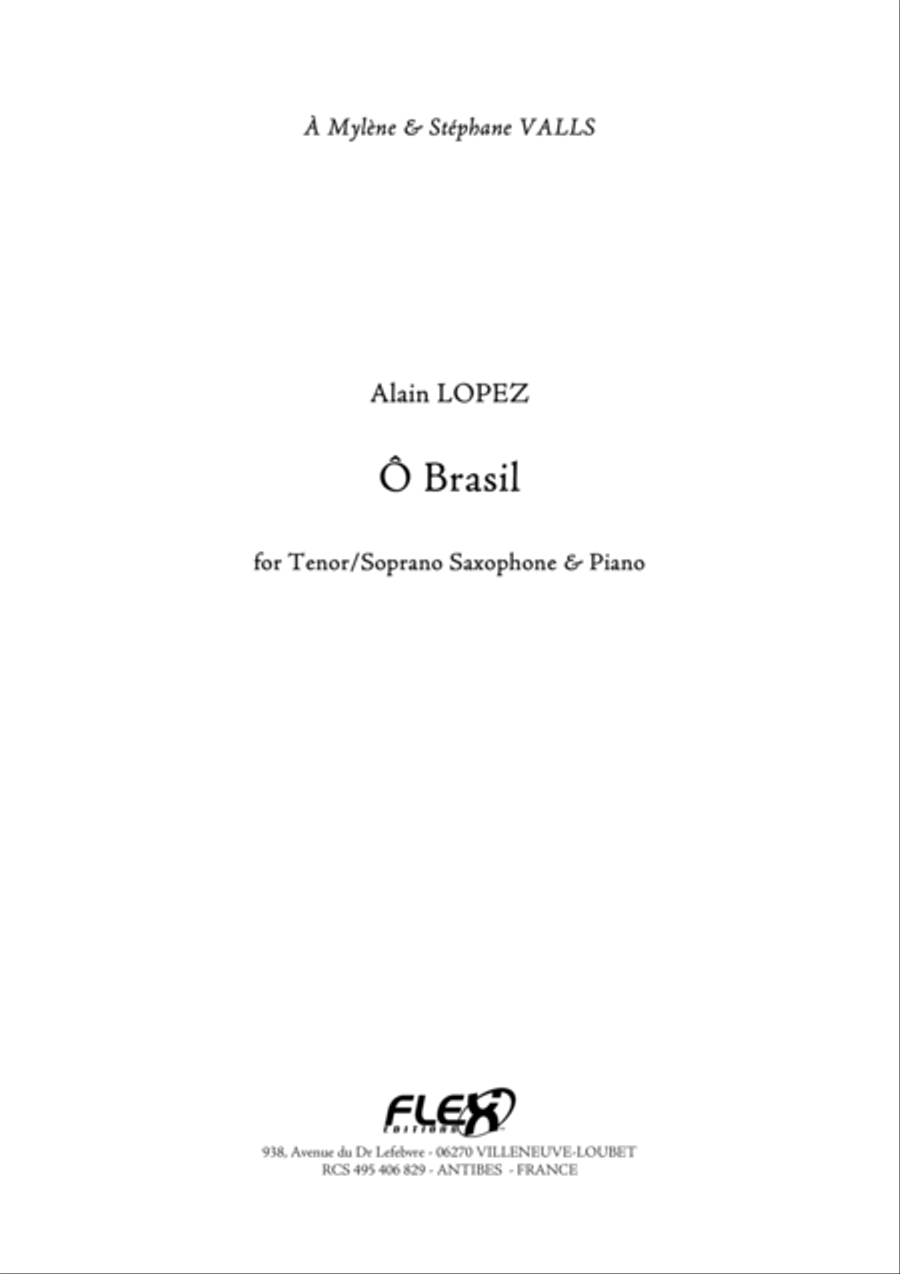 o Brasil Tenor Saxophone scores gallery preview page 1
