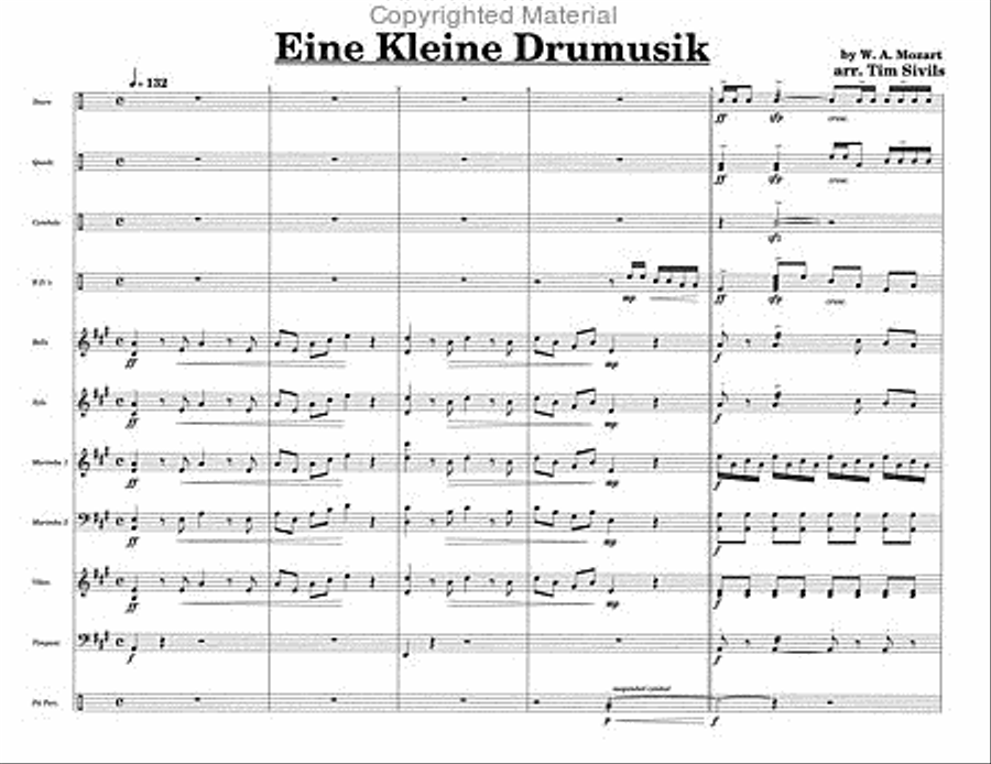 Eine Kleine Drumusik Percussion Ensemble scores gallery preview page 3