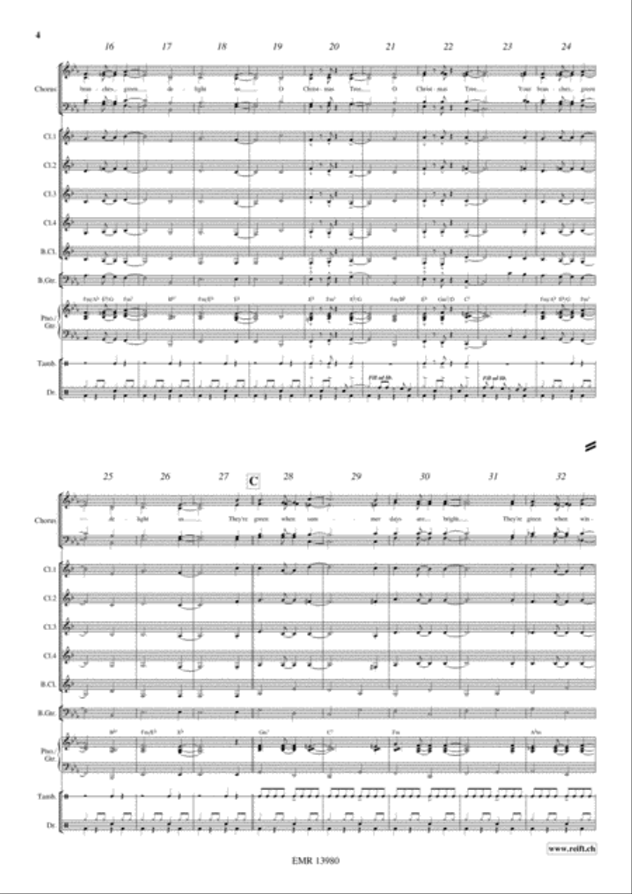 O Christmas Tree Clarinet Quintet scores gallery preview page 5