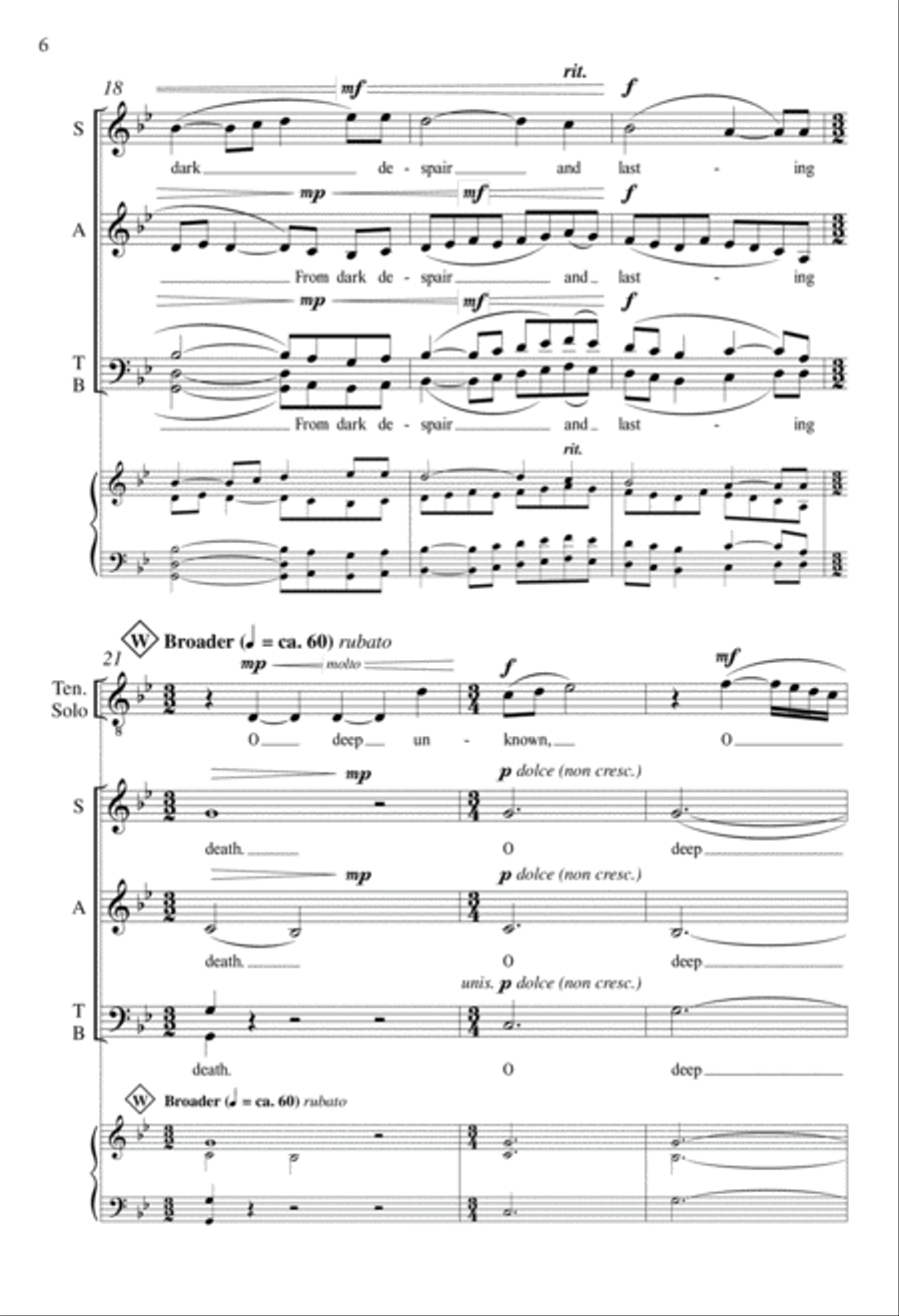 O God of My Salvation, Hear (Psalm 88): from Tenebrae (IV-V) 4-Part scores gallery preview page 6