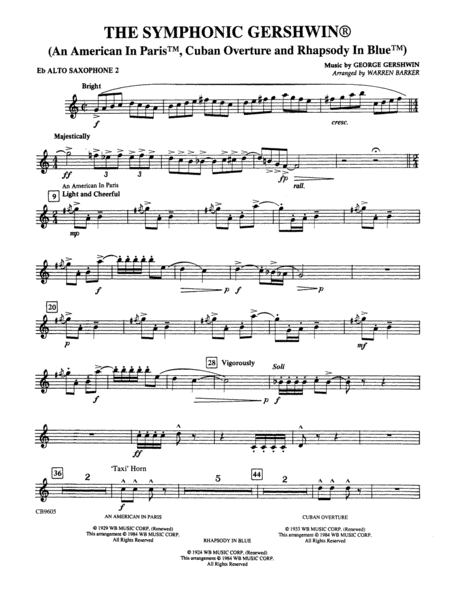 The Symphonic Gershwin: 2nd E-flat Alto Saxophone
