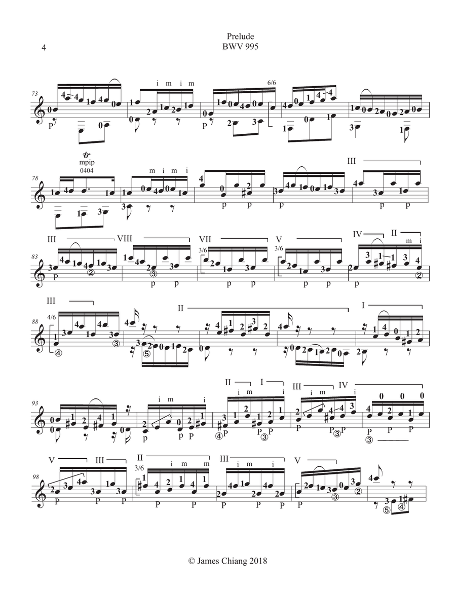 Complete Lute Suites by J.S. Bach Lute scores gallery preview page 4