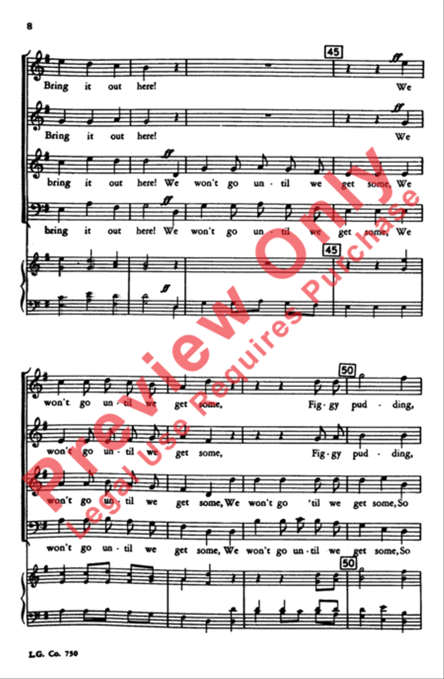 We Wish You a Merry Christmas We Wish You a Merry Christmas 4-Part scores gallery preview page 7
