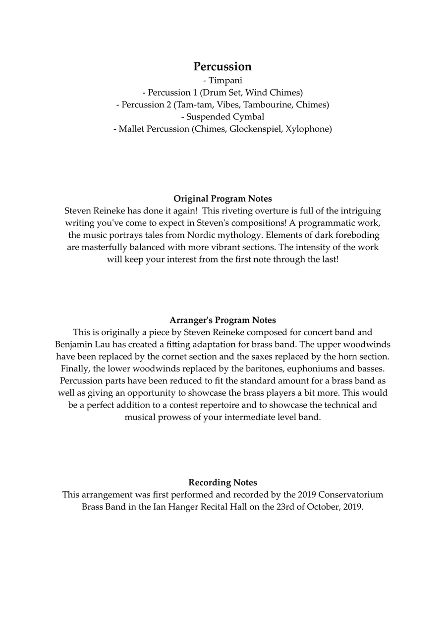 Fate of the Gods for Brass Band Brass Band scores gallery preview page 2