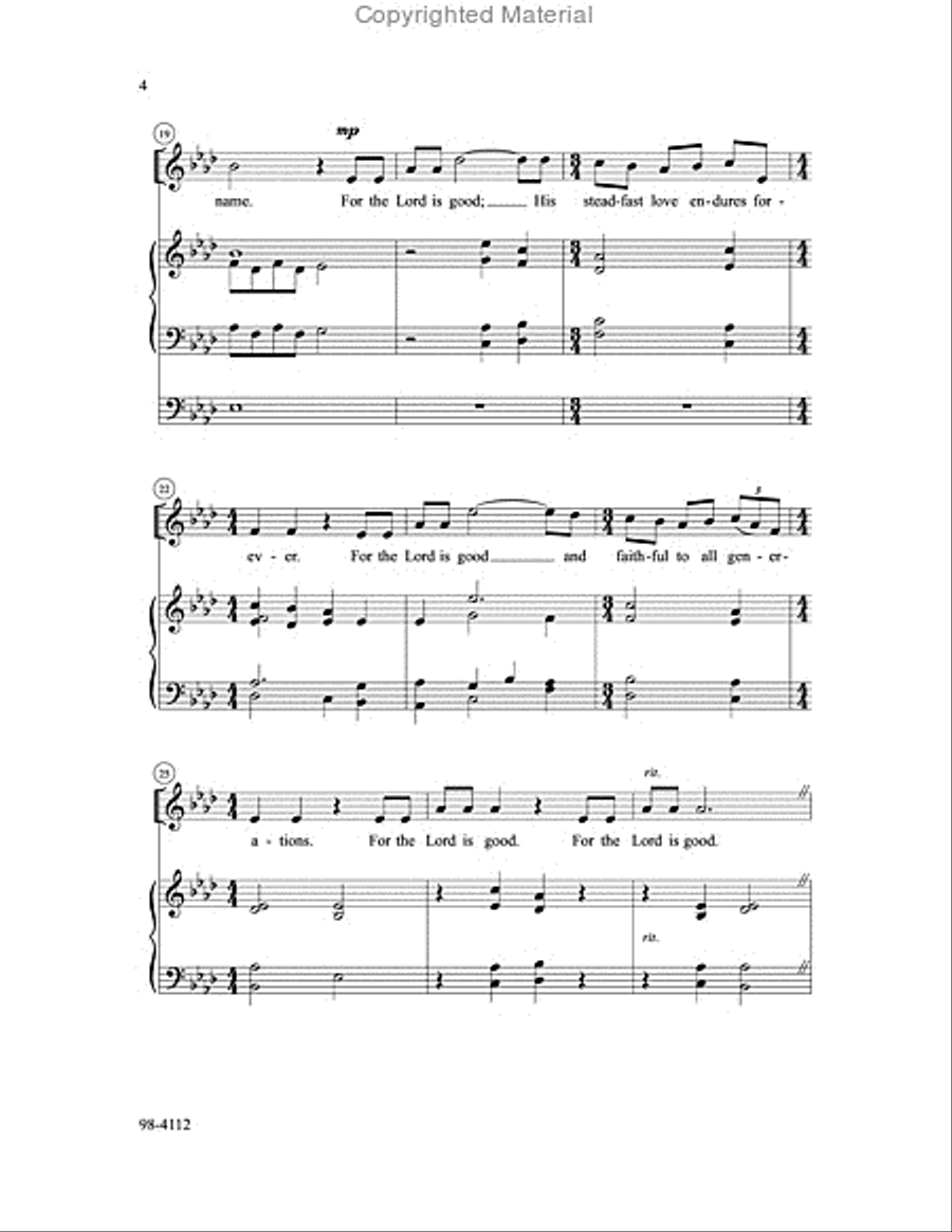 For the Lord Is Good 2-Part scores gallery preview page 4