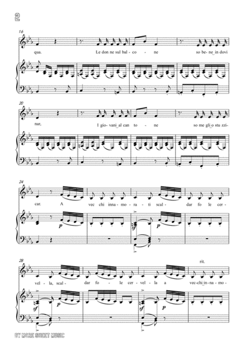 Paisiello-Chi Vuol la zingarella in E flat Major,for Voice and Piano image number null