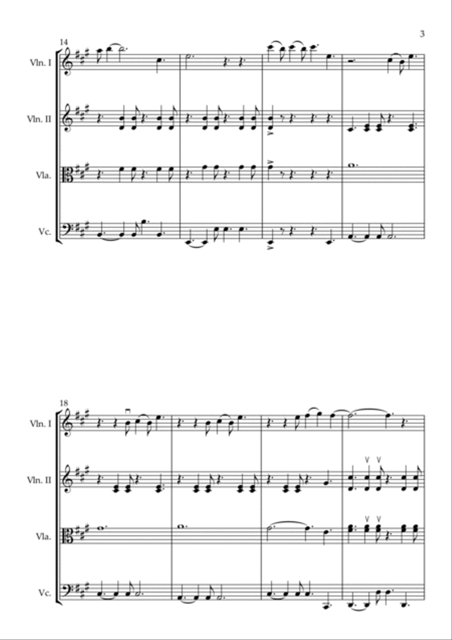 Toothpaste Kisses Toothpaste Kisses String Quartet scores gallery preview page 3